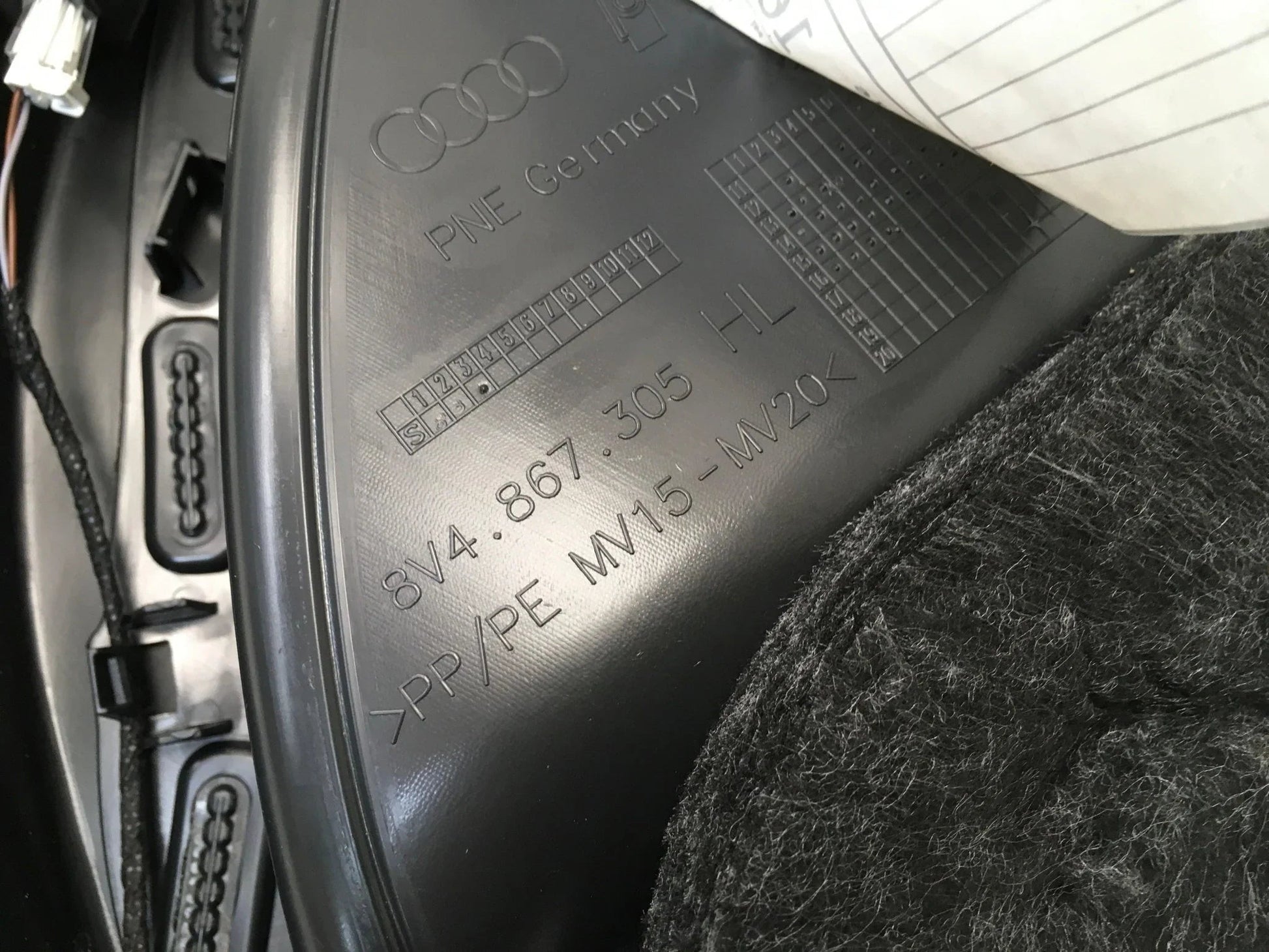 Panel puerta trasero izq Audi A3 8V