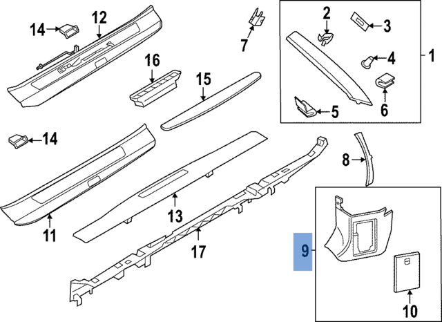 Panel Talonera del izq Porsche 911 992 - 992867127