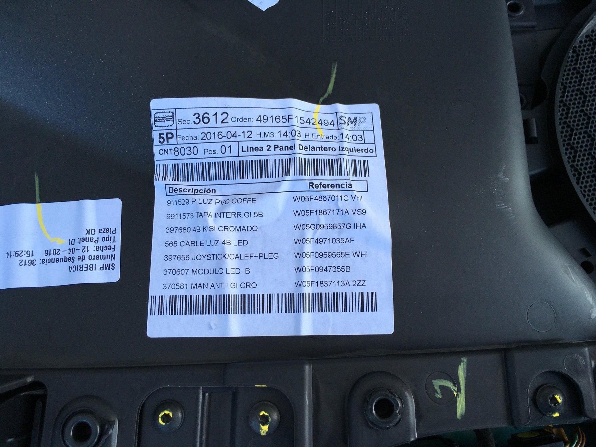 Paneles puertas Seat Leon III 5F - 5F4867131L