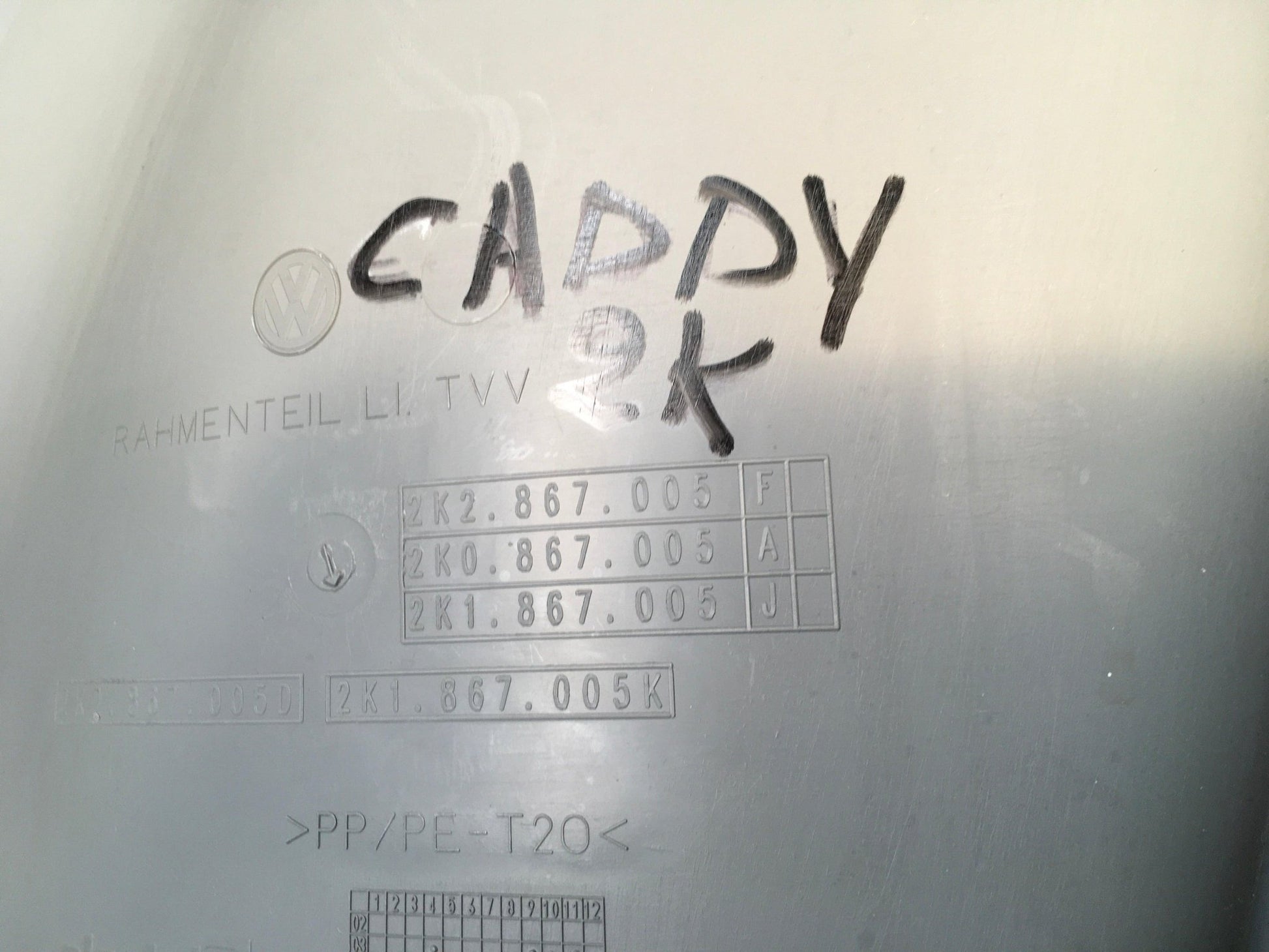 Paneles puertas VW Caddy III 2K - 2K2867005F