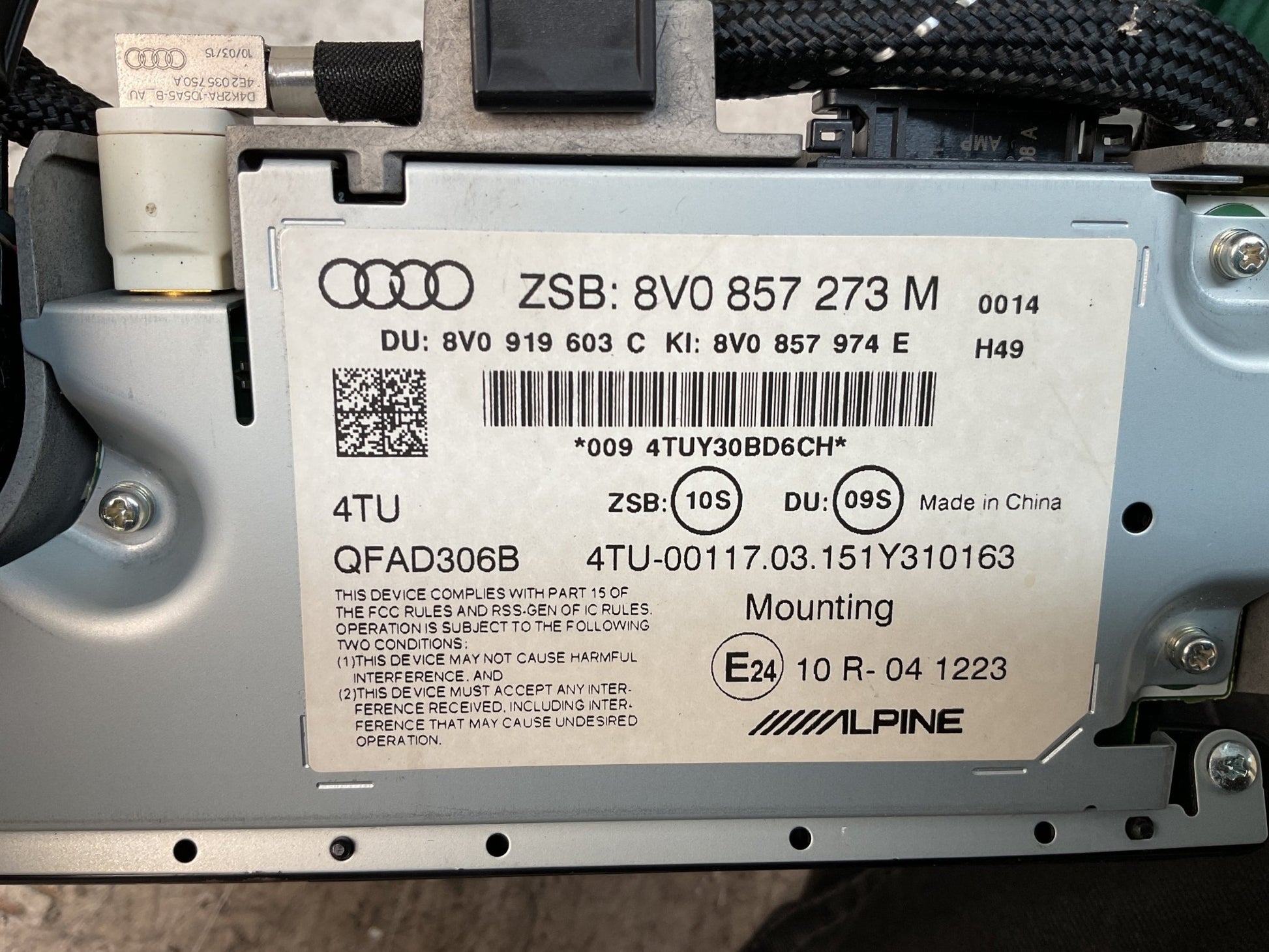 Pantalla Multifuncion Audi A3 8V 2012 - 2020 - 8V0857273M