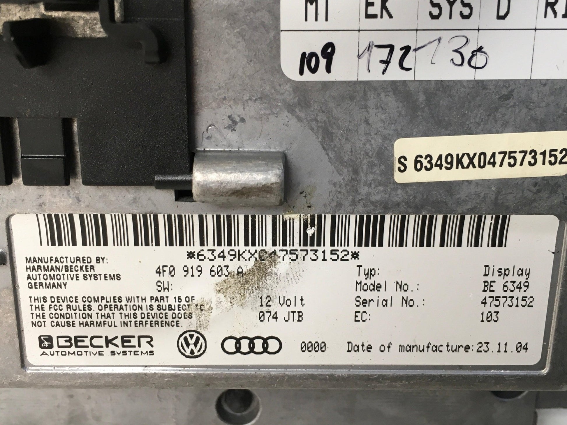 Pantalla Multifuncion Audi A6 C6 - 4F0919603A