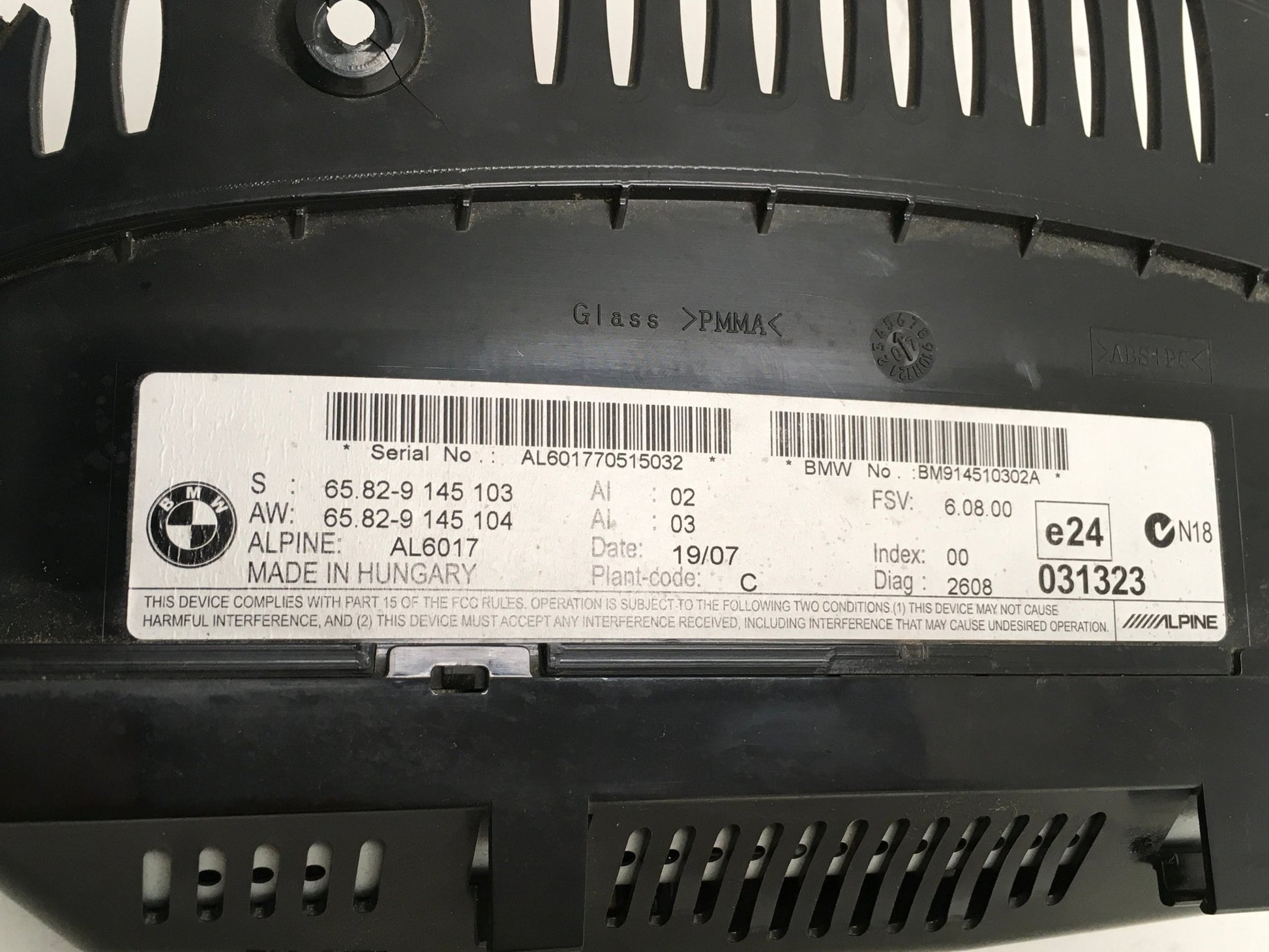 Pantalla Multifuncion BMW E60 E63 E90 - 65829145104