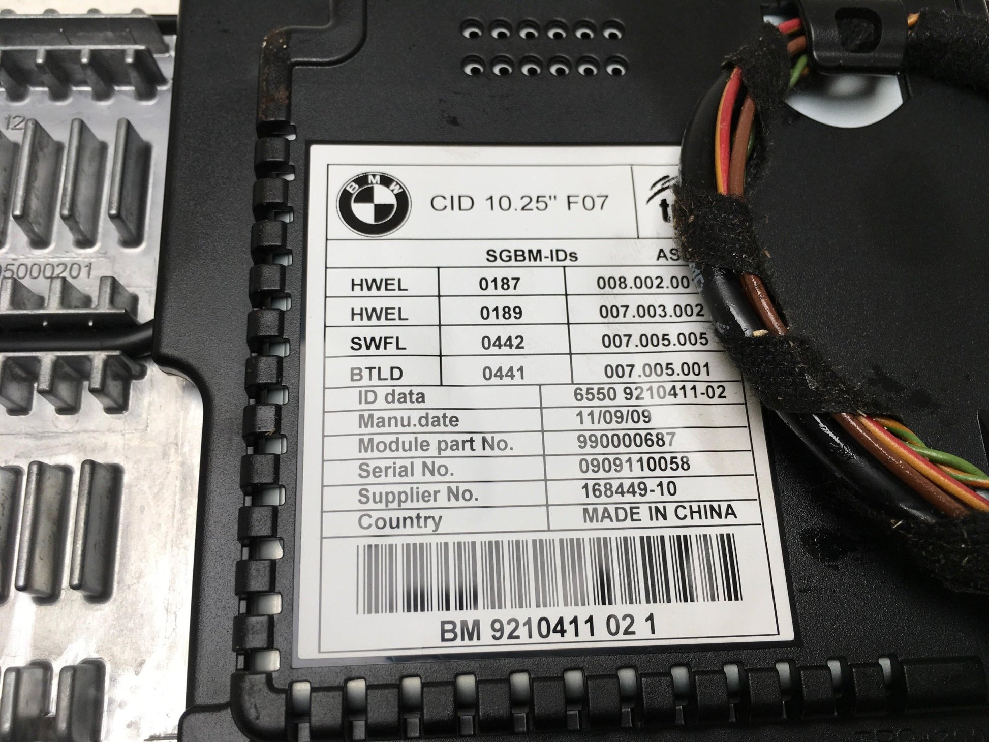 Pantalla Multifuncion BMW F07 GT - 9210411