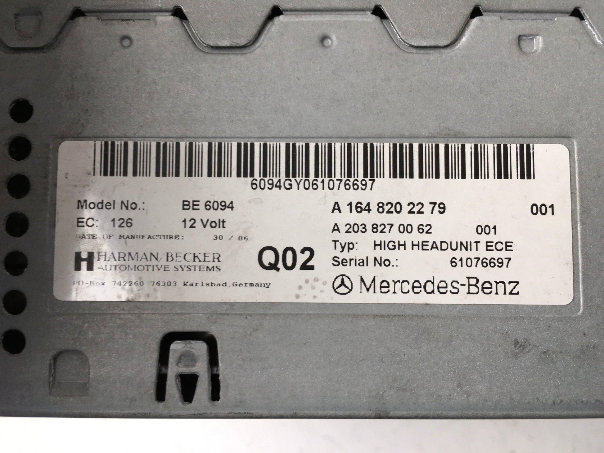 Pantalla Multifuncion Mercedes W164 - A1648202279