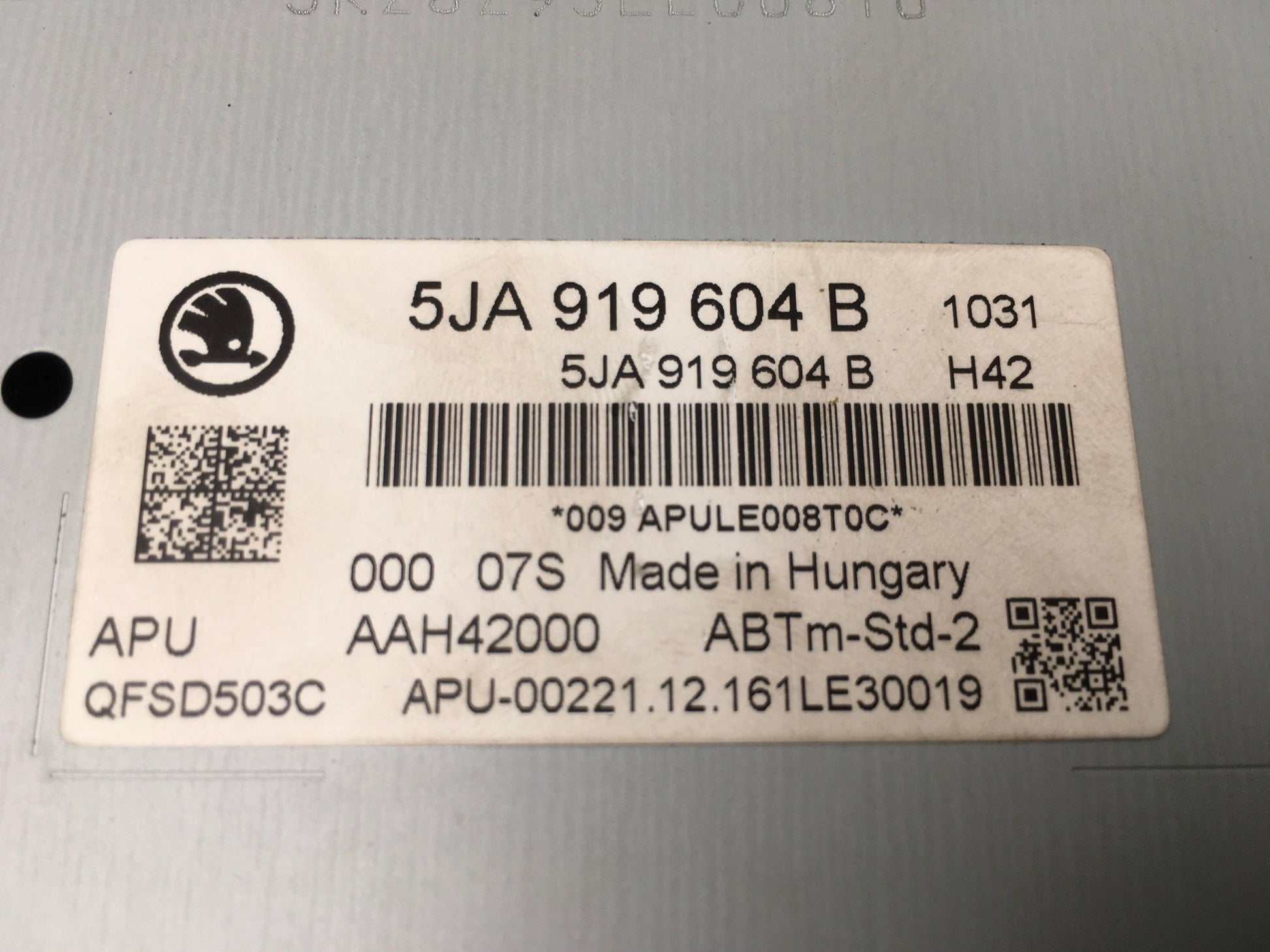 Pantalla multifuncion Skoda Rapid 5JA919604B - 5JA919604B