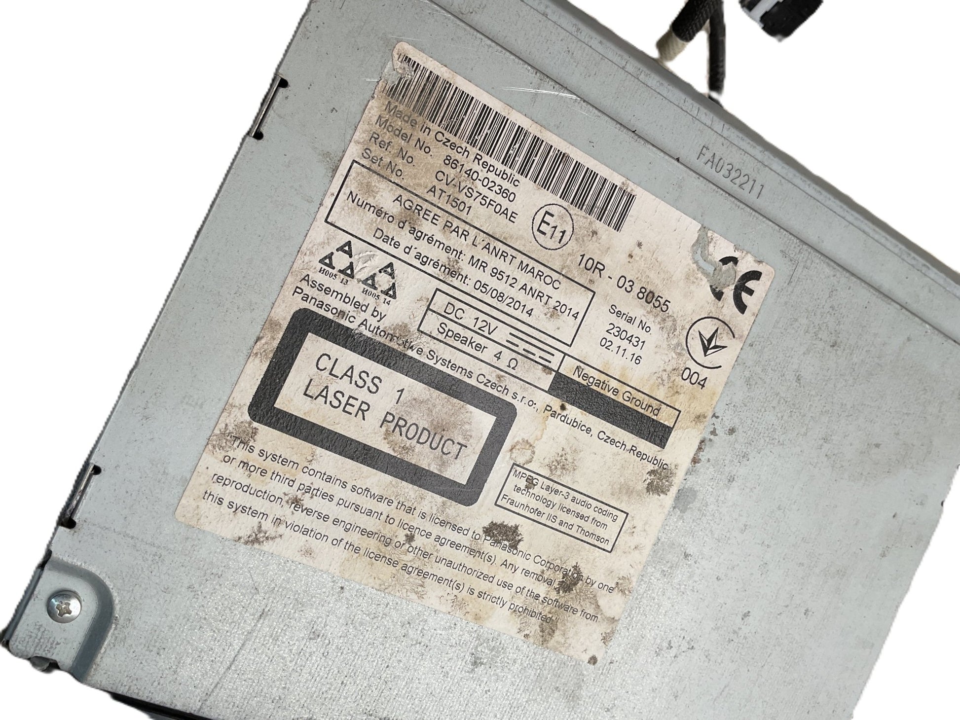 Pantalla multifuncion Toyota Auris E18 12-18 - 8614002360