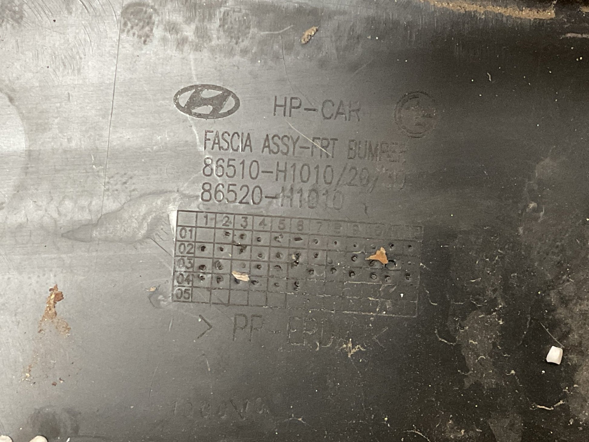 Paragolpes delantero Terracan 2001 - 2007 - 86510H1010