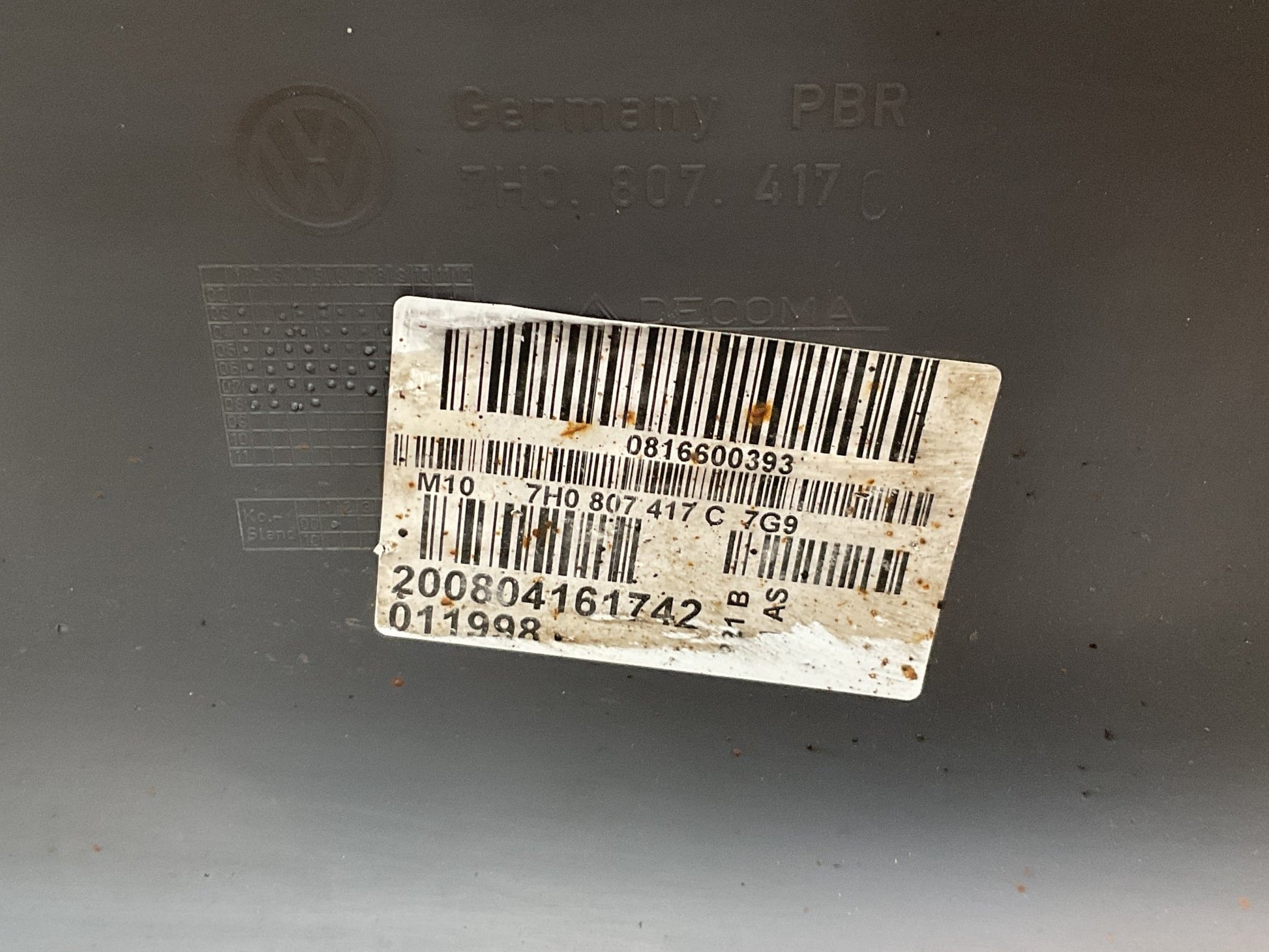 Paragolpes Trasero VW T5 2003 - 2015 - 7H0807417C