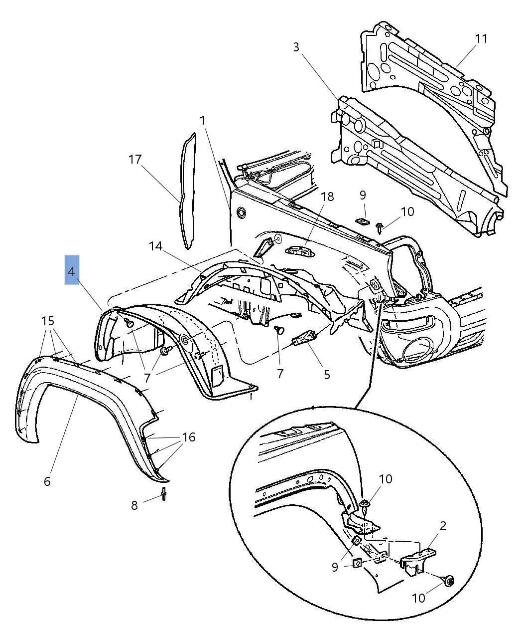 Paso Rueda Del dcho Jeep Cherokee KJ - 55360144AG