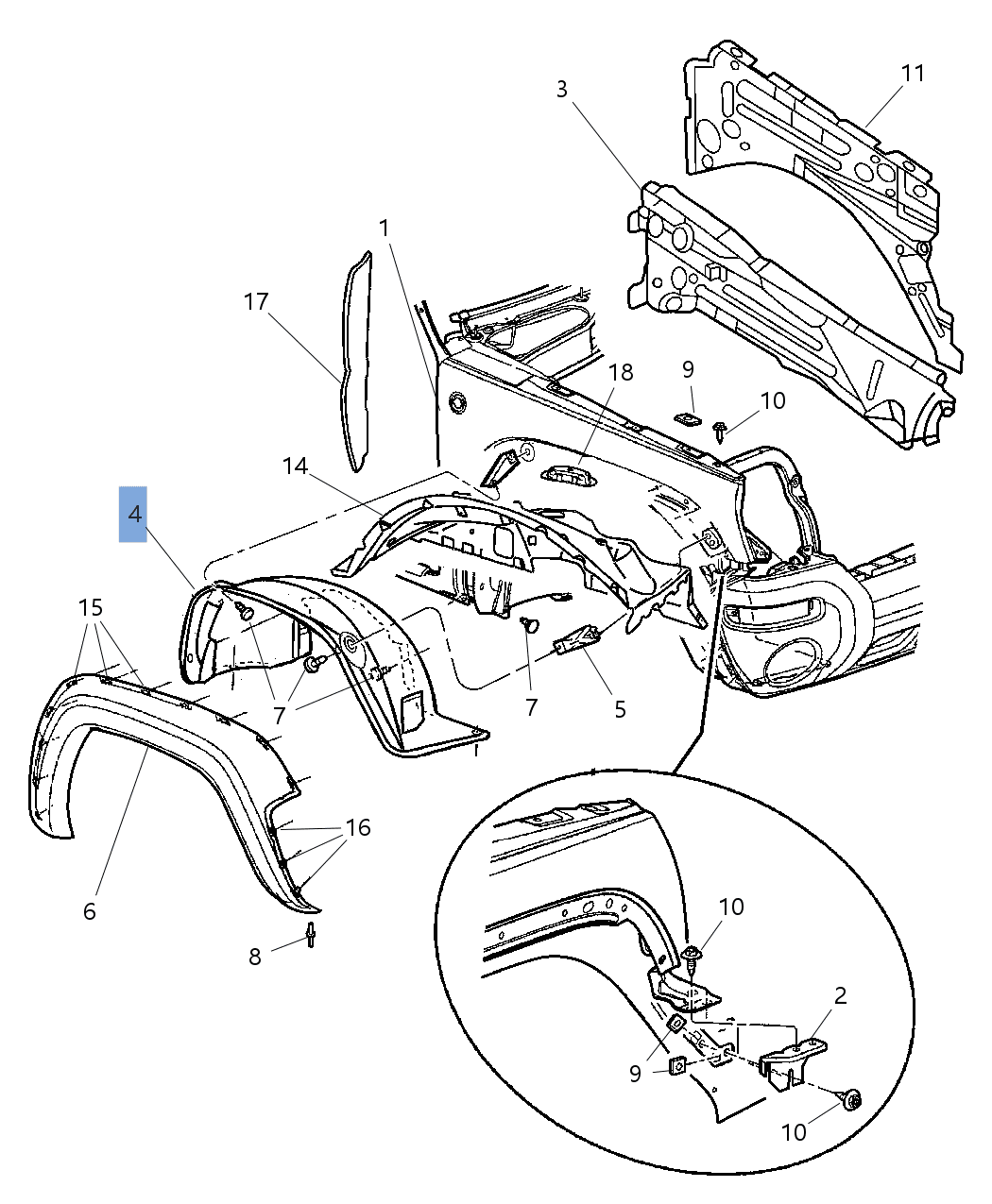 Paso Rueda del izq Jeep Cherokee KJ - 55360145AG