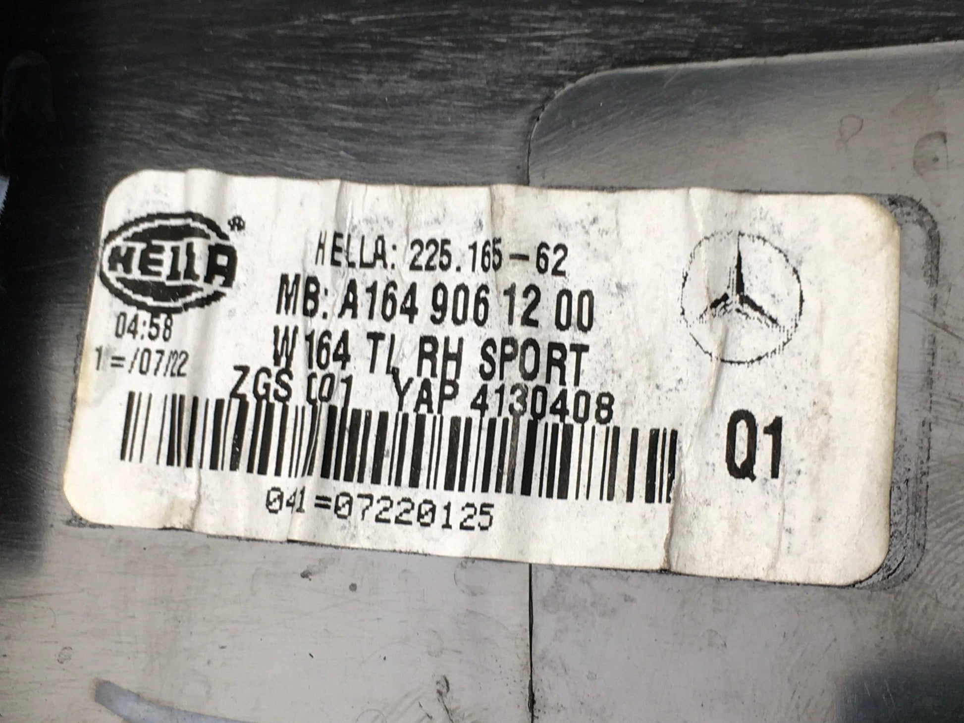 Piloto derecho Mercedes W164 - A1649061200