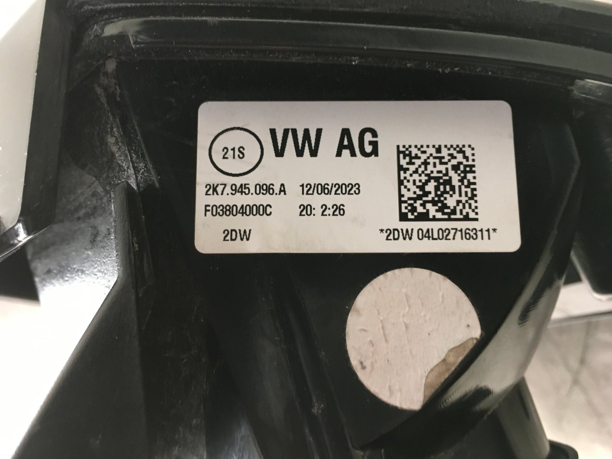 Piloto derecho VW Caddy IV Cargo - 2K7945096A