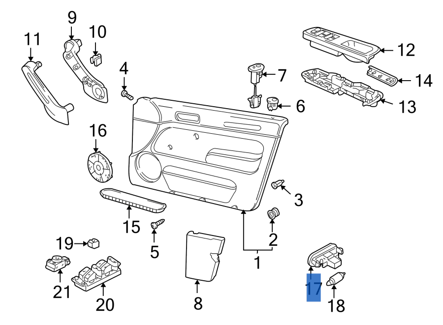 Piloto interior VW 1J0947411B - 1J0947411B