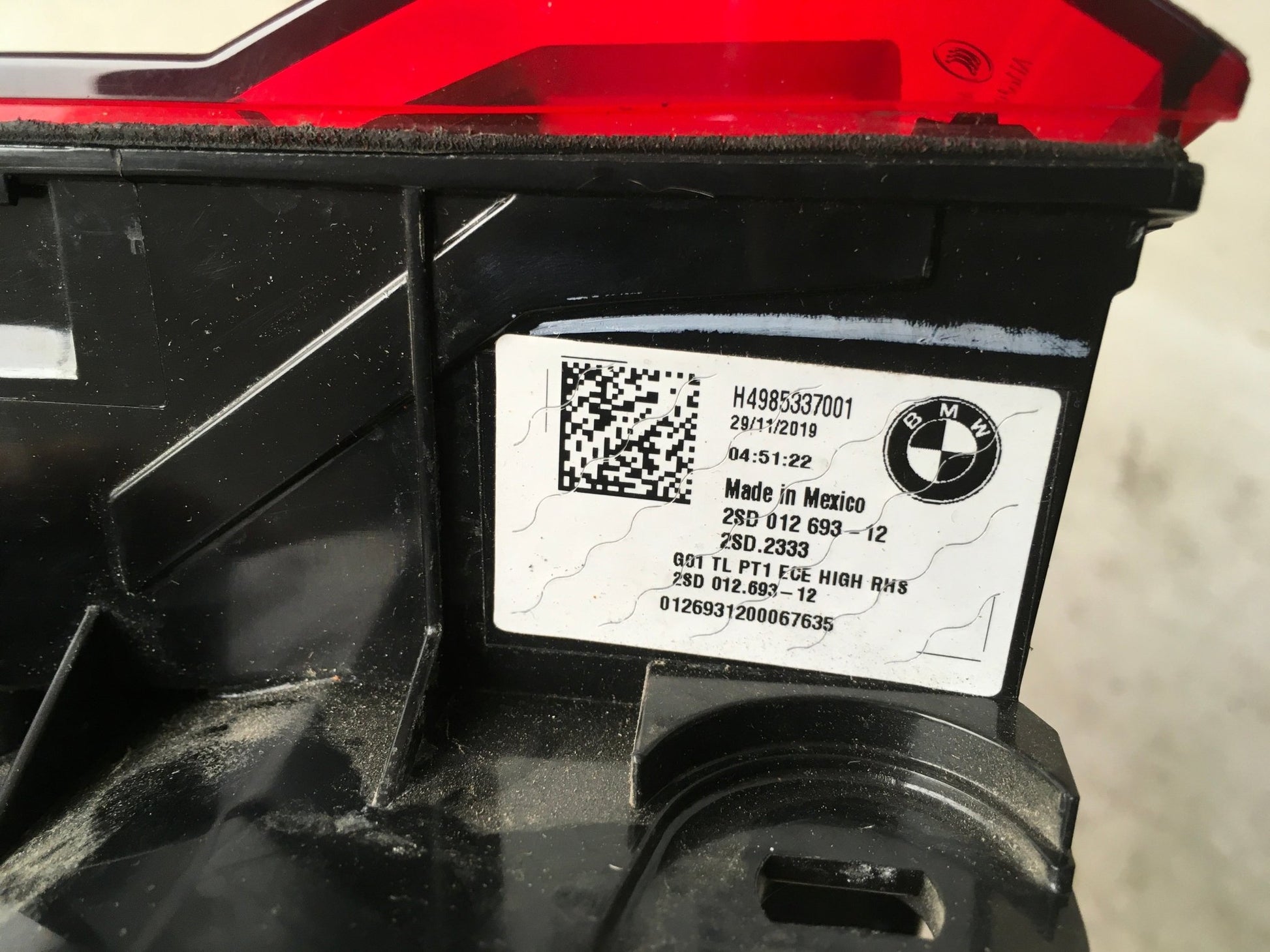 Piloto tra dcho BMW X3 G01 - 2SD012693 _