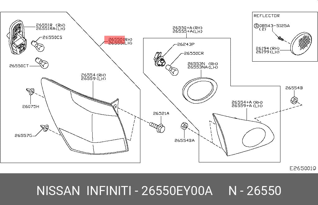 Piloto tra dcho Nissan Qashqai 07-13 - 26550EY00A