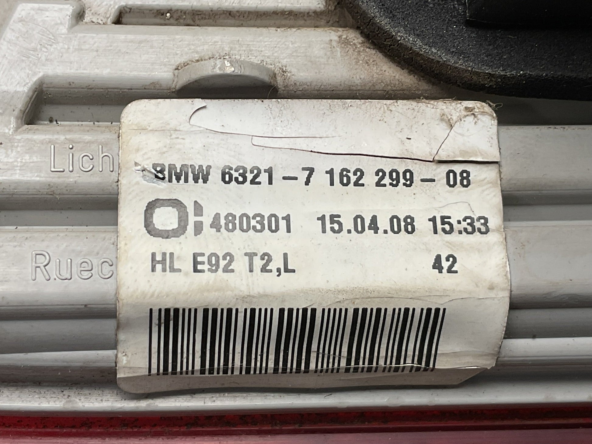 Piloto tra izq BMW E92 Coupe - 7162299