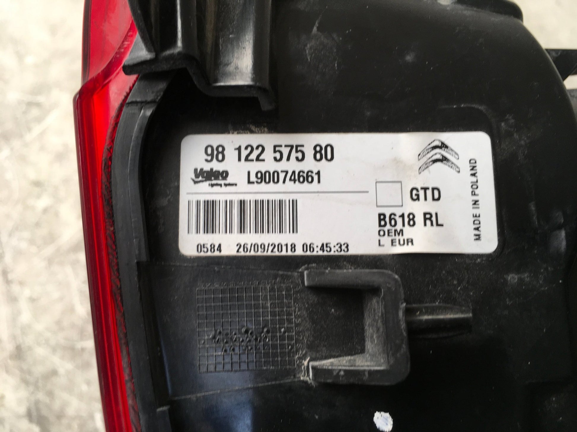 Piloto tra izq Citroen C3 III SX - 9812257580