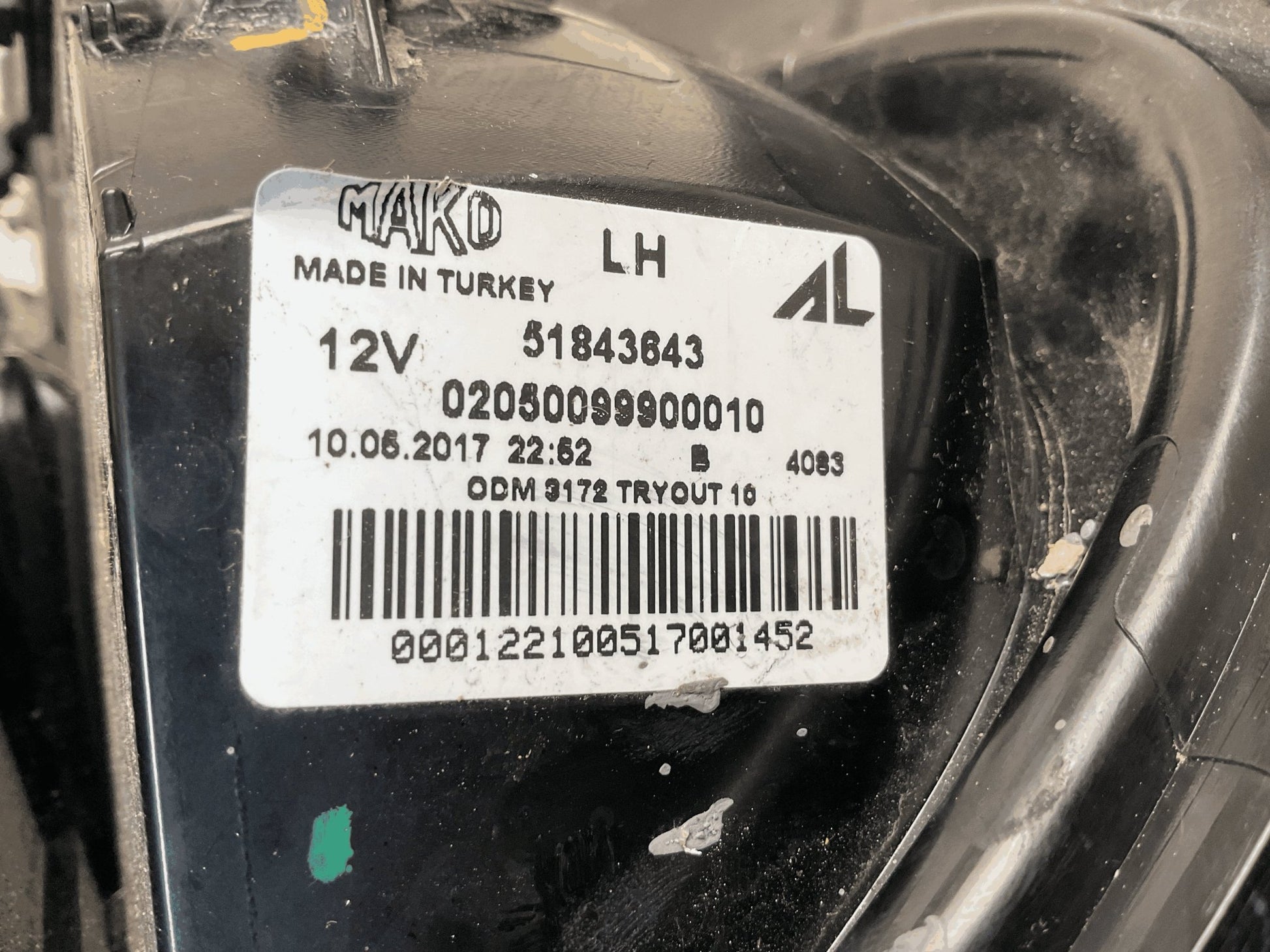 Piloto tra izq Fiat Panda III 51843643 - 51843643