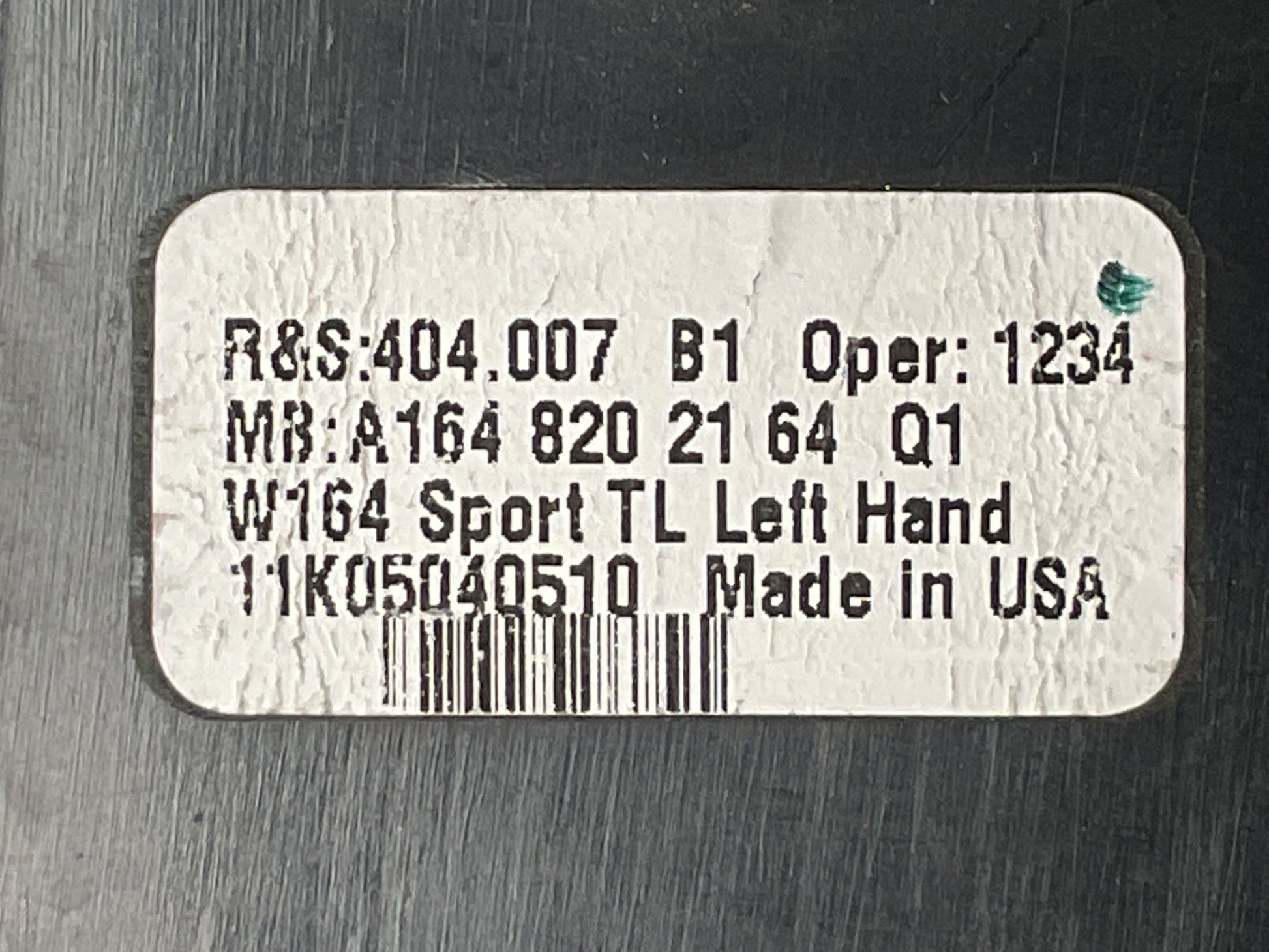 Piloto Tra izq Mercedes Clase M 2005 - 2011 - A1648202164