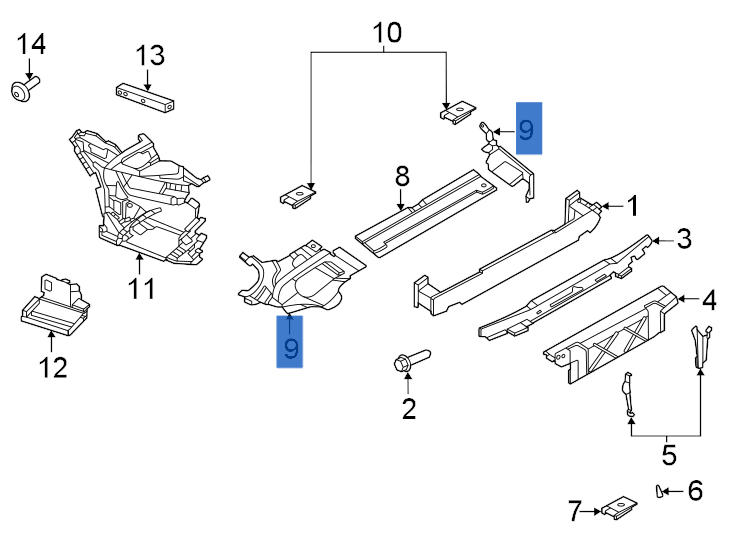 Protector termico tra izq Porsche 911 992 - 992825729C