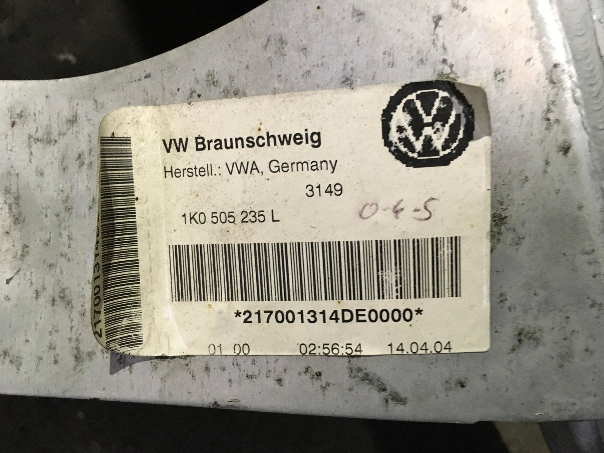 Puente trasero Audi A3 8P - 1K0505235L