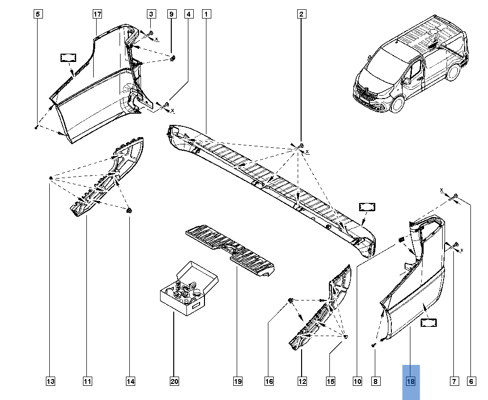 Puntera izquierda Renault Trafic III - 850170388R