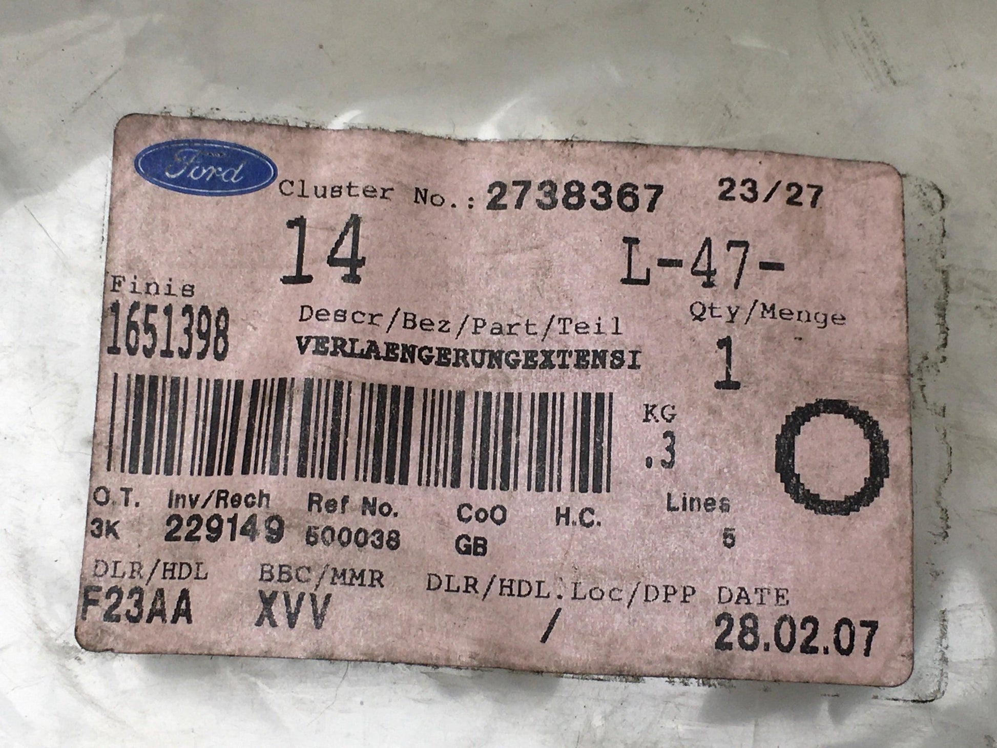 Puntera tra izq Ford Fiesta II - 84FB17A895AA