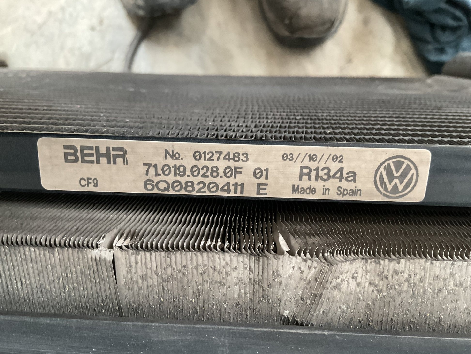 Radiador aire acondicionado Škoda Fabia I 99-08 - 6Q0820411