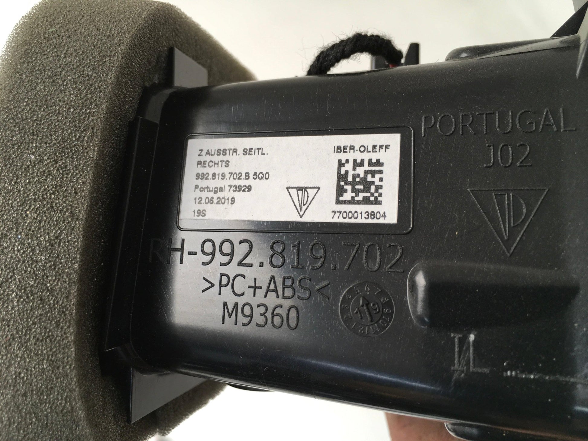 Rejilla Aireadora derecha Porsche 911 992 - 992819702