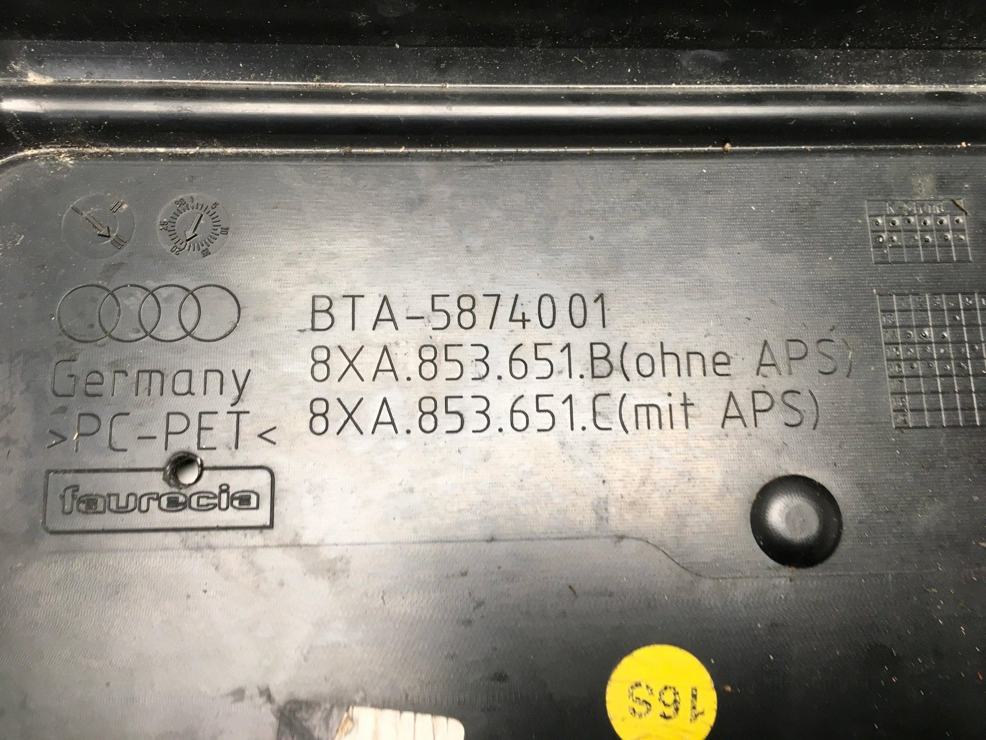 Rejilla delantera Audi A1 8XA - 8XA853651B