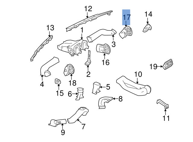 Rejilla derecha Mercedes ML W164 - A1648302054
