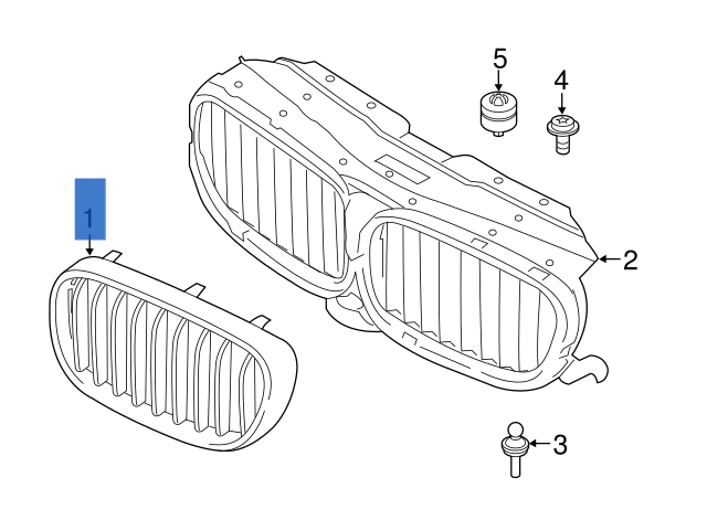 Rejilla izquierda Radiador BMW G30 - 51137473699