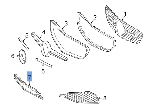 Rejilla radiador Mercedes W217 - A2178850053
