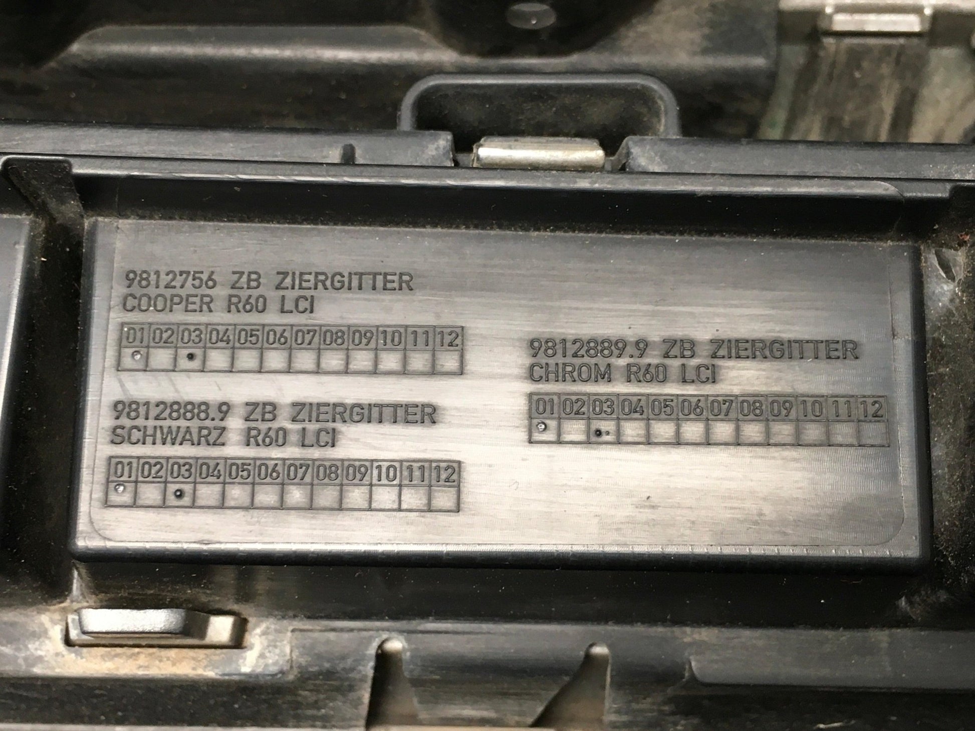 Rejilla radiador Mini R60 - 9812756