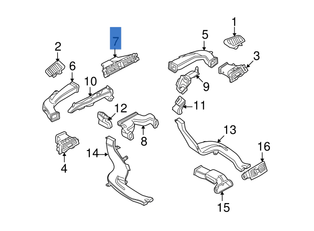 Rejillas centrales BMW E90 - 64229130458
