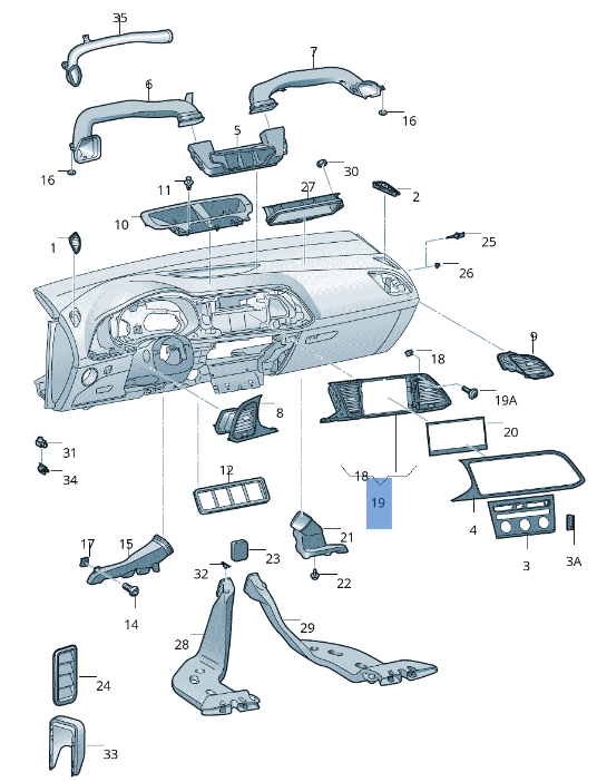 Rejillas centrales Seat Leon III - 5F1819110 _