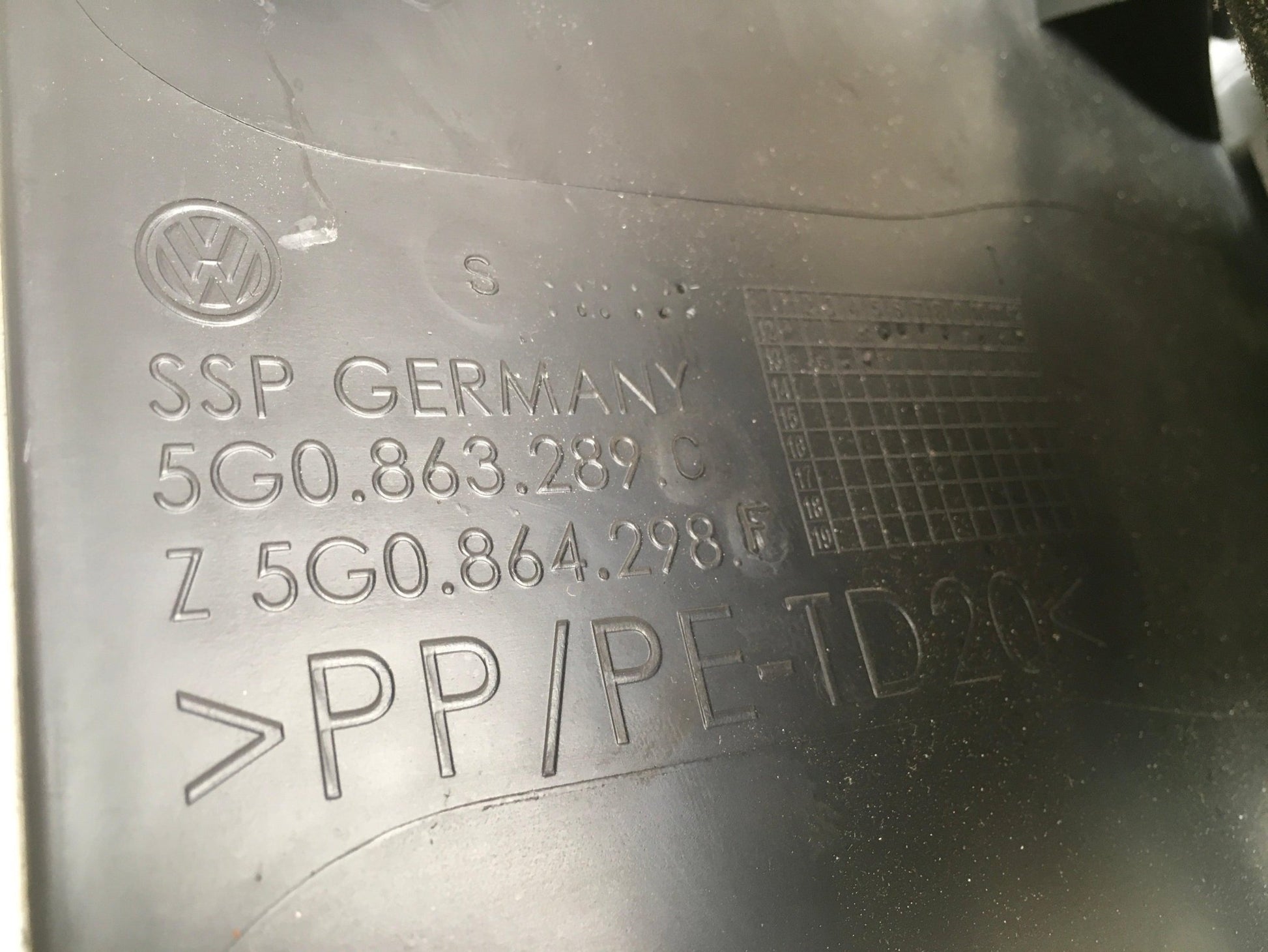 Rejillas centrales VW Golf VII - 5G0863289C