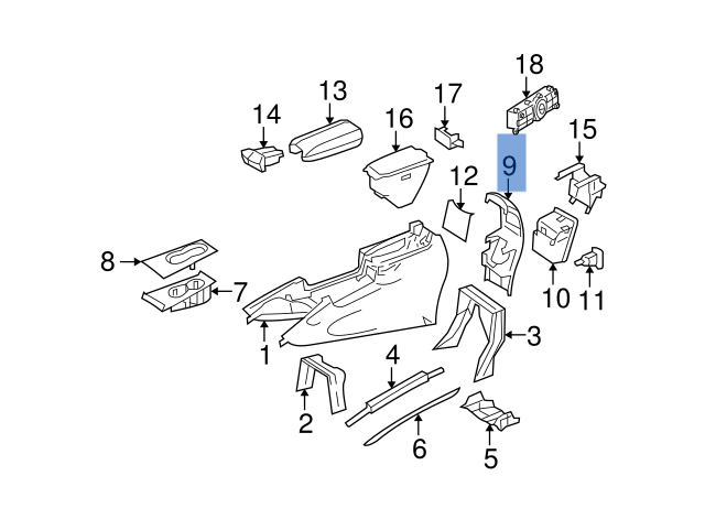 Rejillas consola central Mercedes W164 - A164680050
