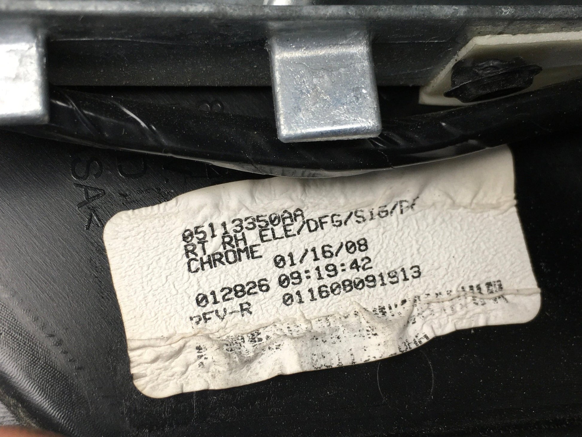 Retrovisor derecho Chrysler Minivan RT - 05113350AA