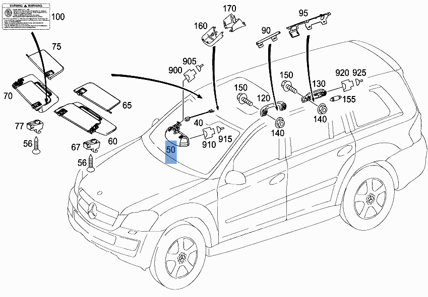 Retrovisor interior Mercedes E11025902 - E11025902