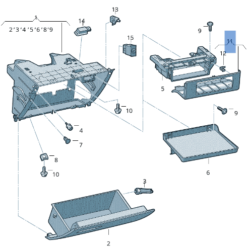 Revestimiento Guantera Seat Leon III - 5F1857151