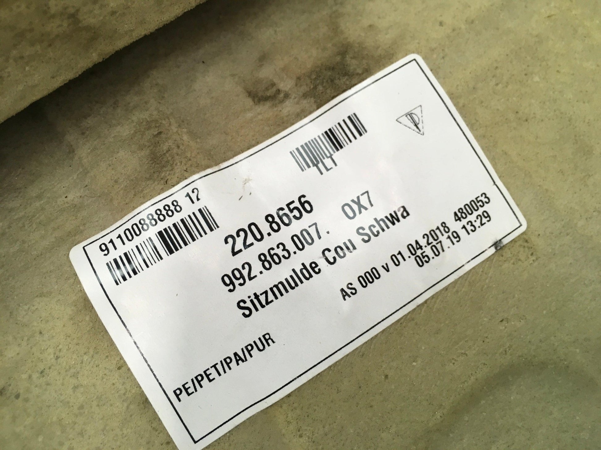 Revestimiento trasero asientos Porsche 911 992 - 992863007