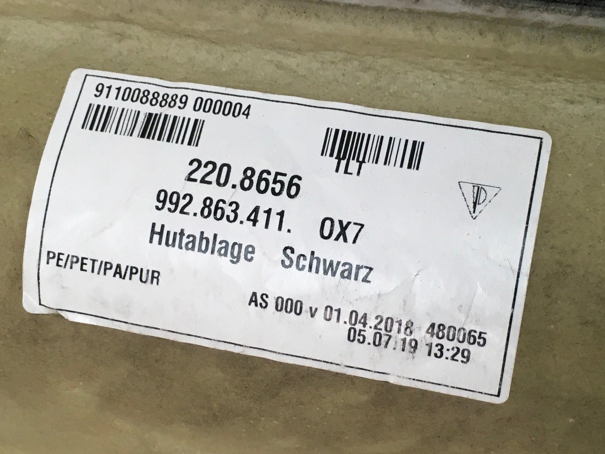 Revestimiento trasero piso Porsche 911 992 - 992863411