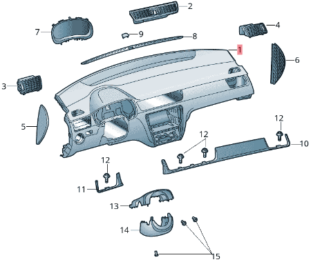 Salpicadero Skoda Rapid NH - 5JA857069