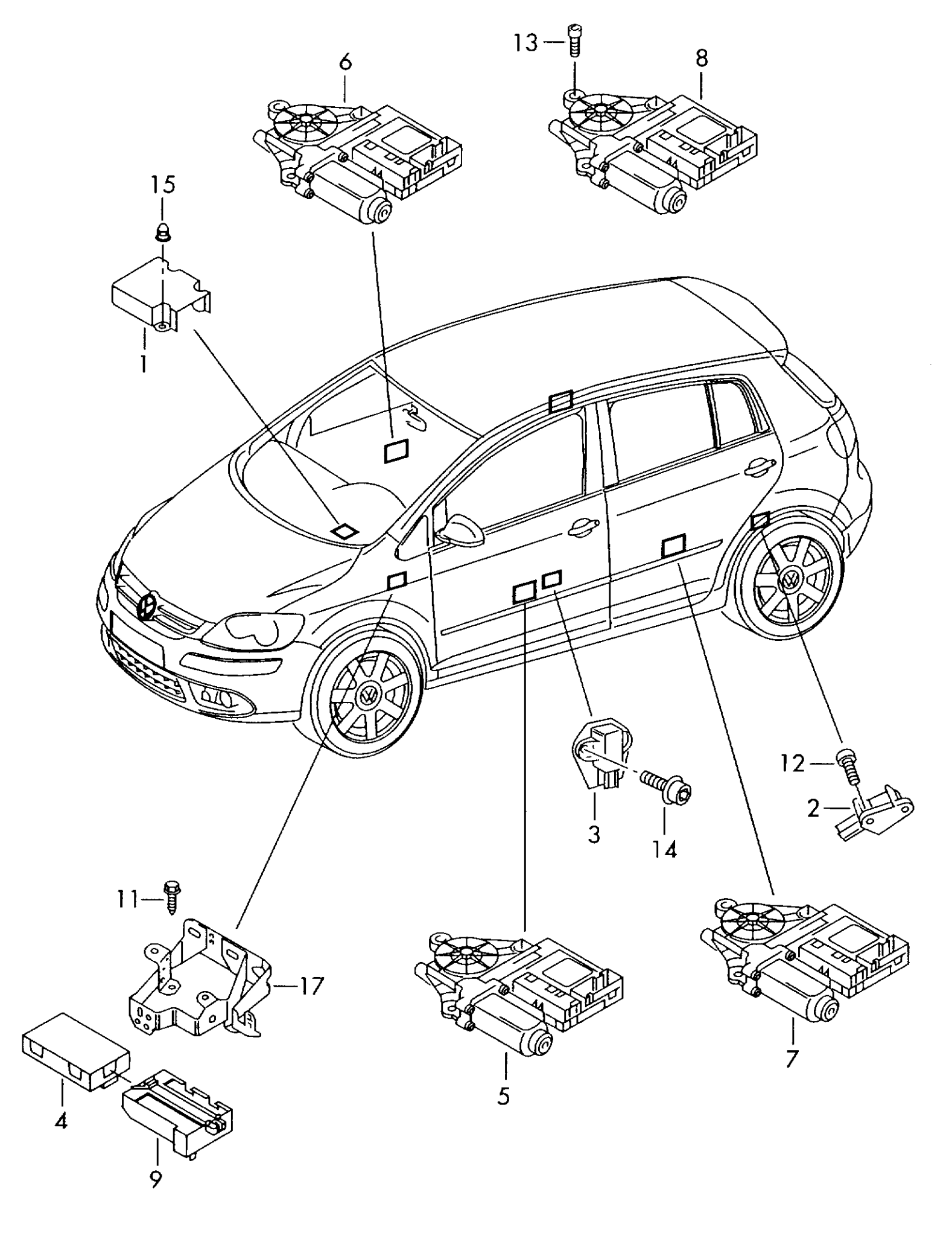 Sensor Impacto VW 1K0955557B - 1K0955557B