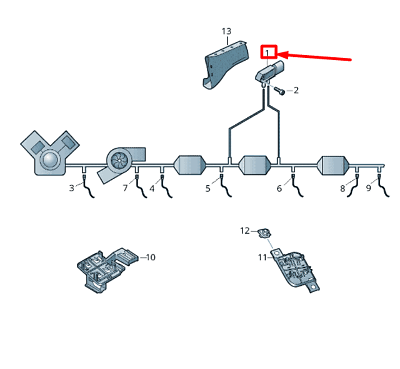 Sensor presion VW Passat B8 - 04L906051G