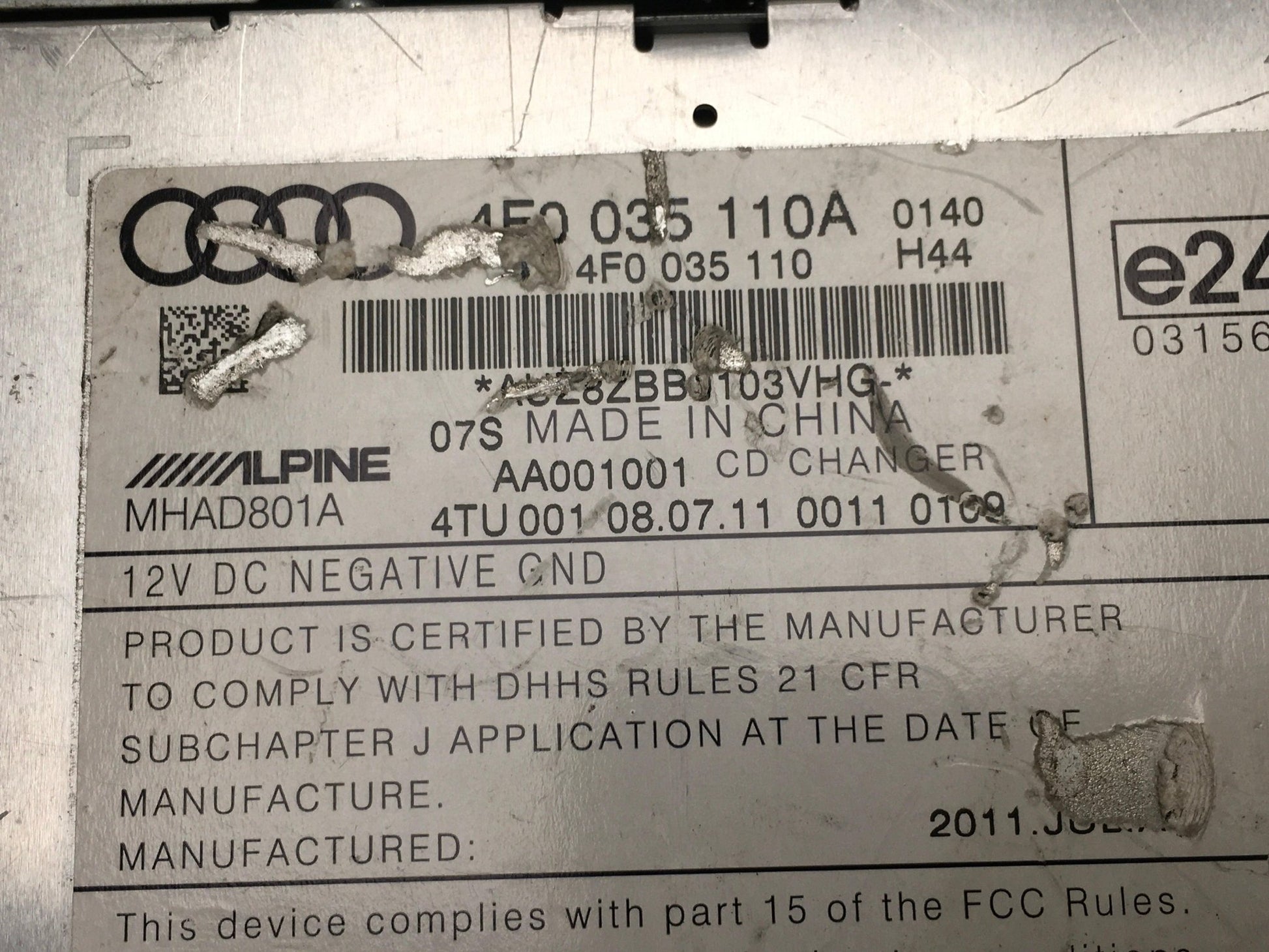 Sistema Audi 4F0035110A - 4F0035110A