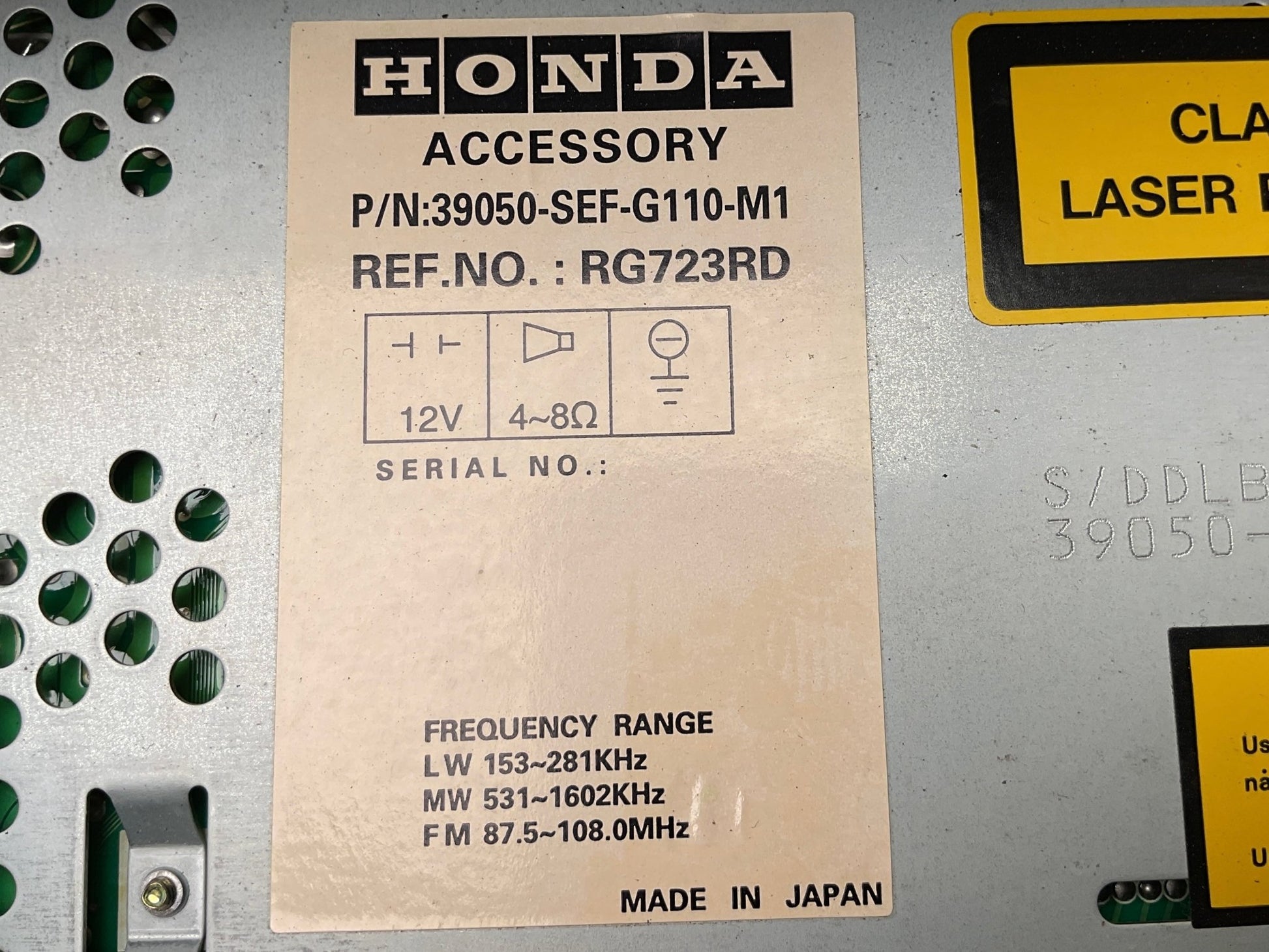 Sistema Audio Honda Accord 02-08 - 39050SEFG110M1