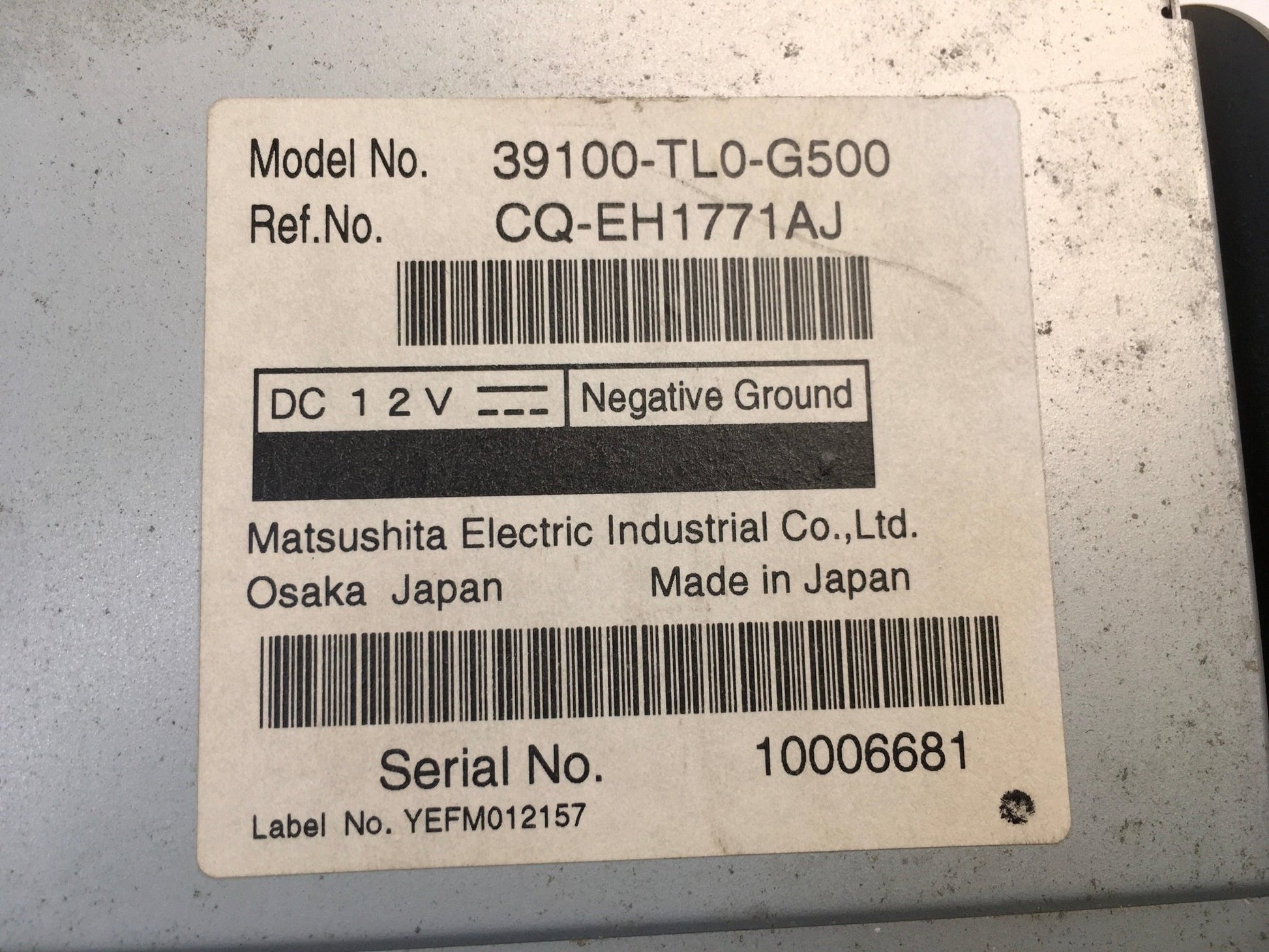 Sistema Audio Honda Accord VIII - 39100TL0G500